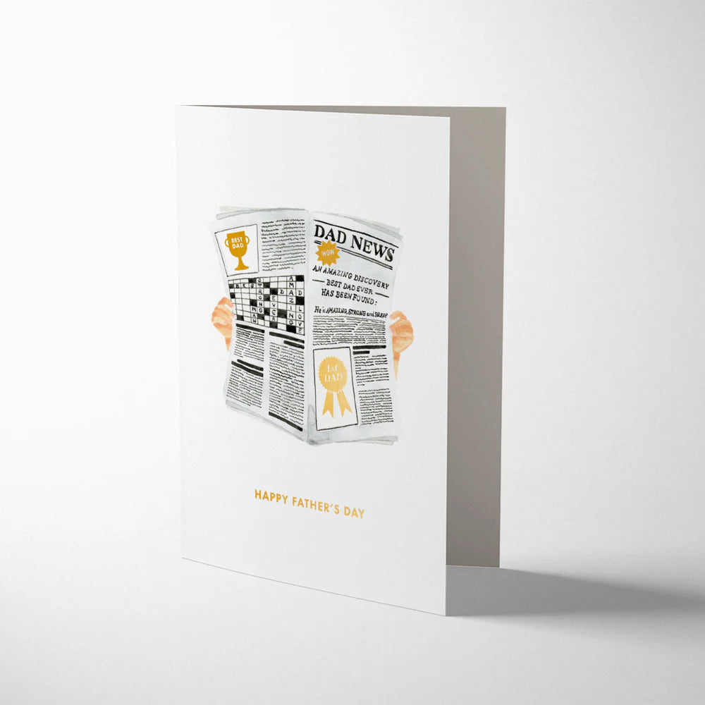 Father's Day Newspaper Greetings Card