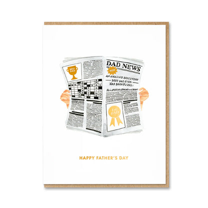 Father's Day Newspaper Greetings Card