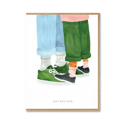 Best Dad Socks Greetings Card