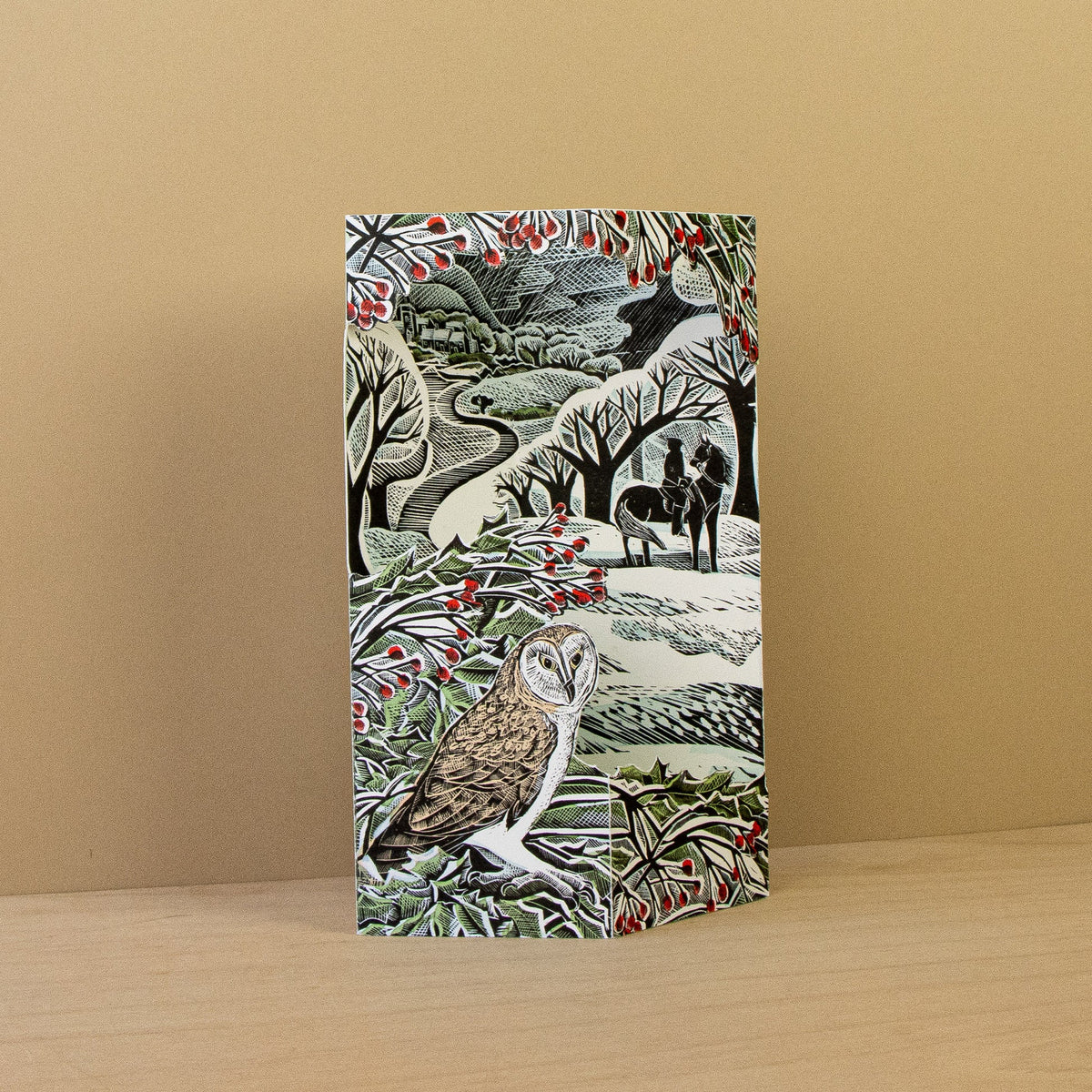 Owl Flight Die-Cut Greetings Card