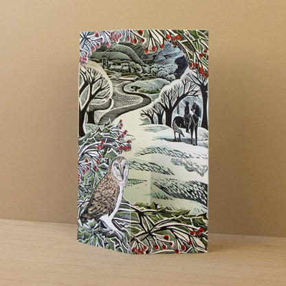 Owl Flight Die-Cut Greetings Card