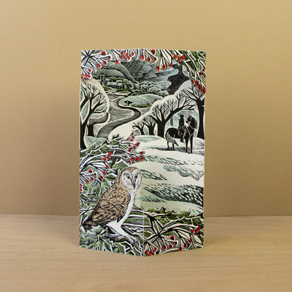 Owl Flight Die-Cut Greetings Card