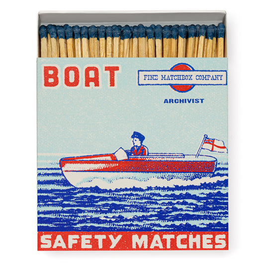 Archivist Square Box Matches - Boat