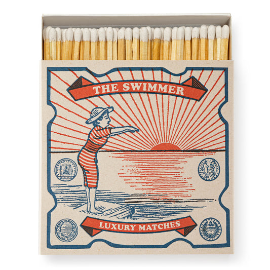 Archivist Square Box Matches - The Swimmer