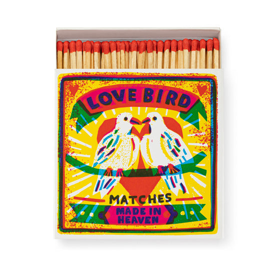 Archivist Square Box Matches - Love Birds