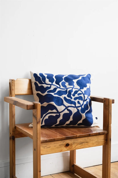 Blue Leaves Cushion
