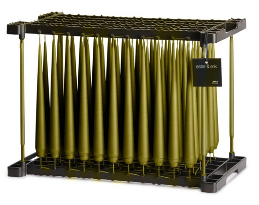ester & erik taper frame candle OLIVE GLOW 33cm
