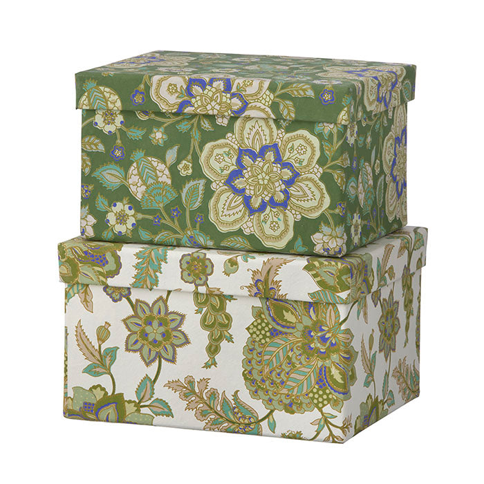 Brick Duo Box Yamini Moss - Small Green Floral