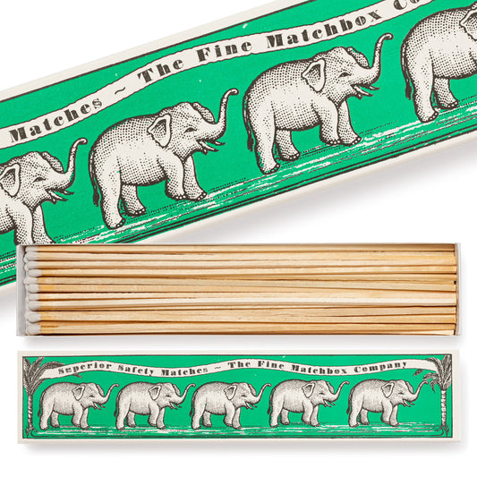 Archivist Extra Long Matches - Green Elephants