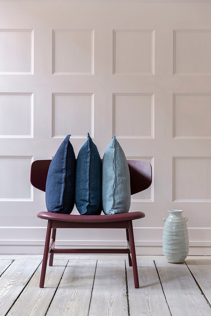 Bungalow Linen Cushion 50x50cm - Midnight