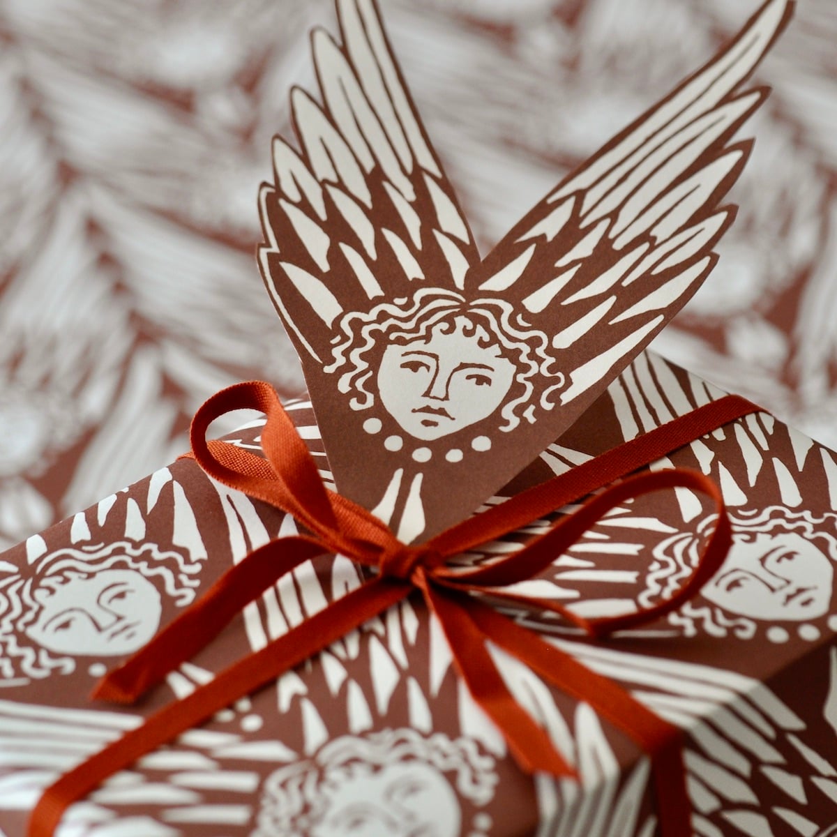 Cambridge Imprint Patterned Paper Suffolk Angels Bruised Cocoa