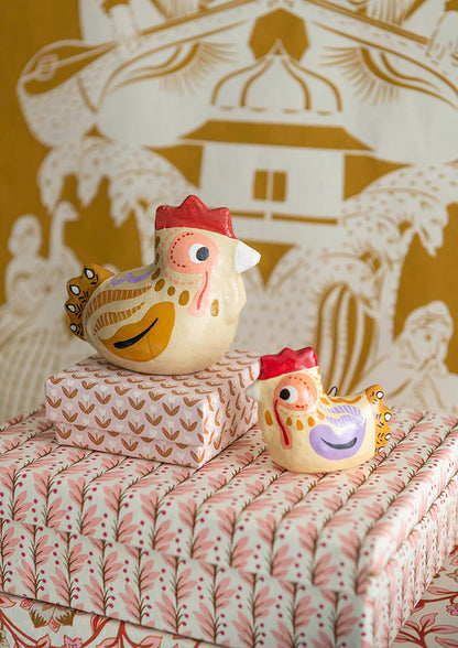 Decoration Hen H9cm Honey