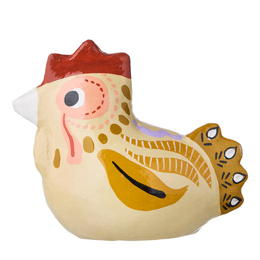 Decoration Hen H9cm Honey