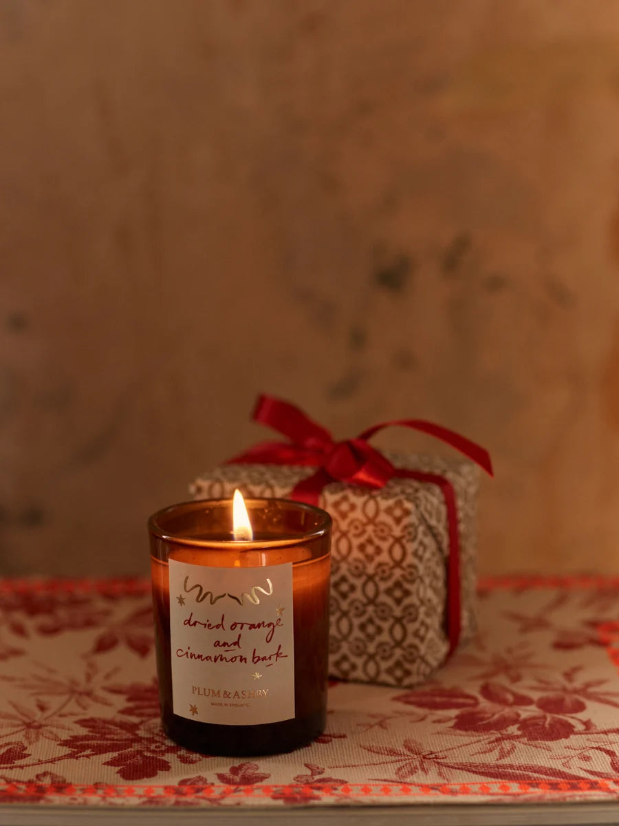 Dried Orange & Cinnamon Bark Votive Candle