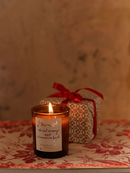 Dried Orange & Cinnamon Bark Votive Candle