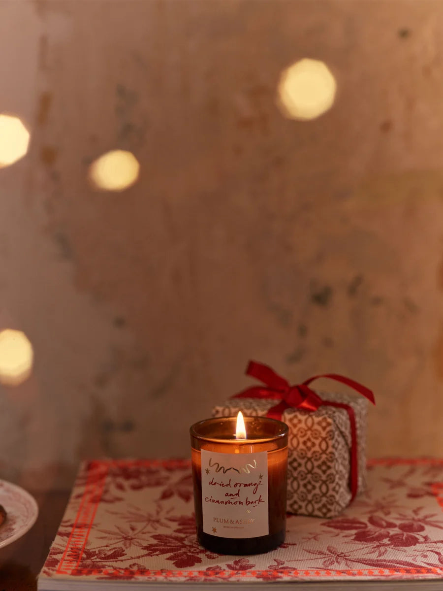 Dried Orange & Cinnamon Bark Votive Candle