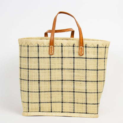 Raffia Checked Bag - Small