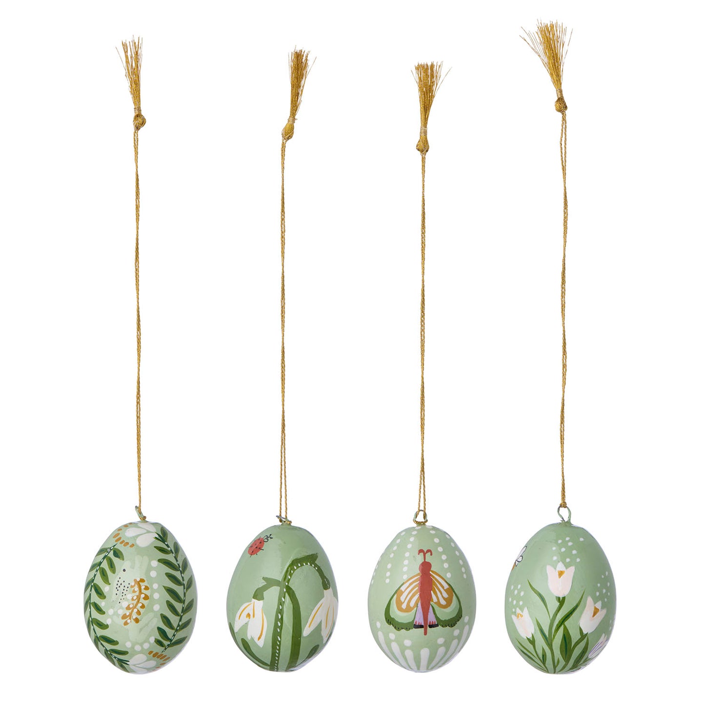 Papier Mâché Eggs 5cm Anila Sage - Various Designs