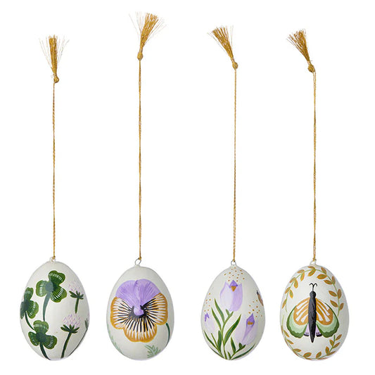 Papier Mâché Eggs 7cm Anila Shell - Various Designs
