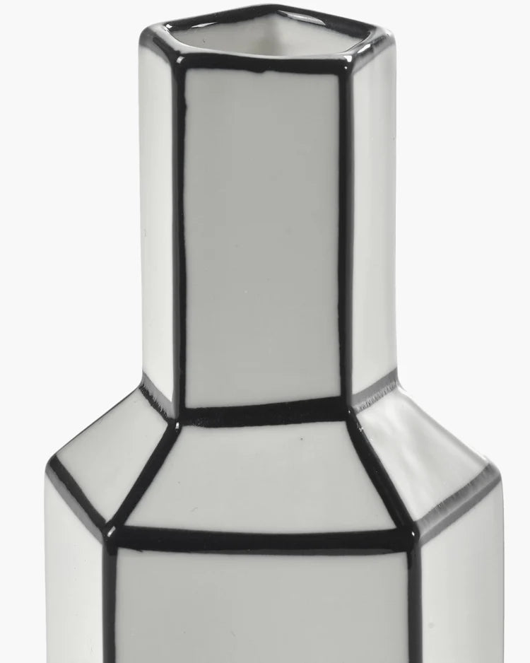 Vase M white - black Carte blanche
