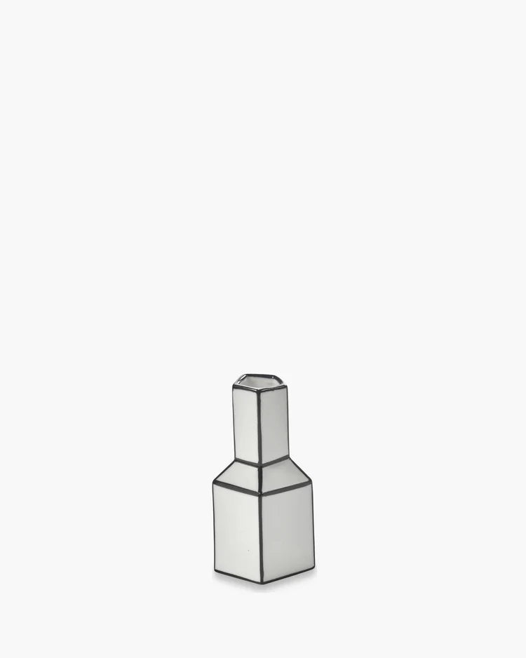 Vase M white - black Carte blanche