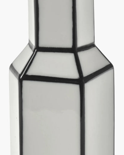Vase L white - black Carte blanche