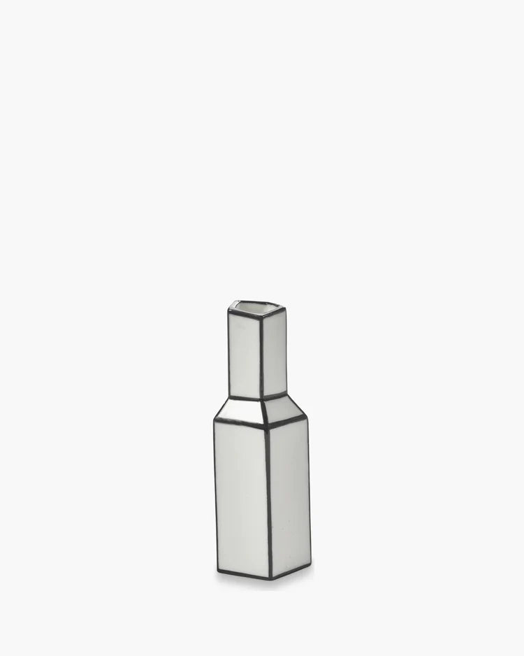 Vase L white - black Carte blanche