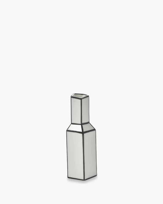 Vase L white - black Carte blanche