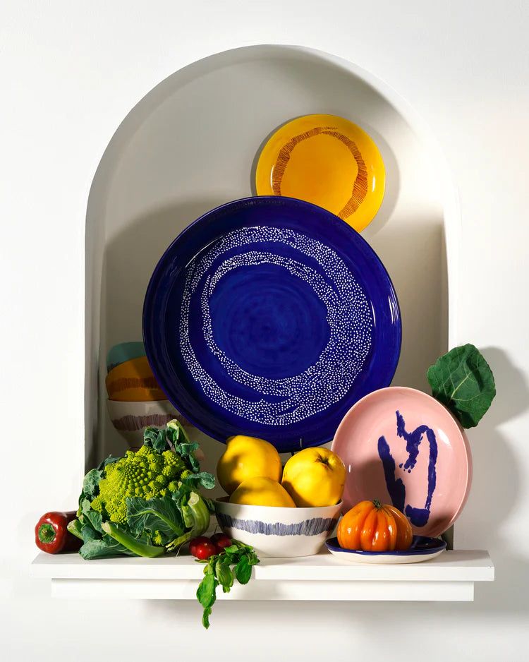 Serax Ottolenghi Breakfast Plate darkblue - White Pepper Feast
