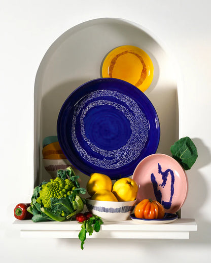 Serax Ottolenghi Breakfast Plate darkblue - White Pepper Feast