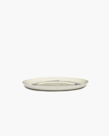 Serax Dinner Plate White Swirl - Blue Stripes Feast