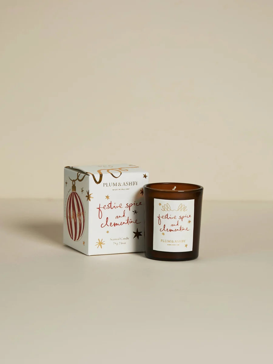 Plum & Ashby Festive Spice & Clementine Votive Candle 75g