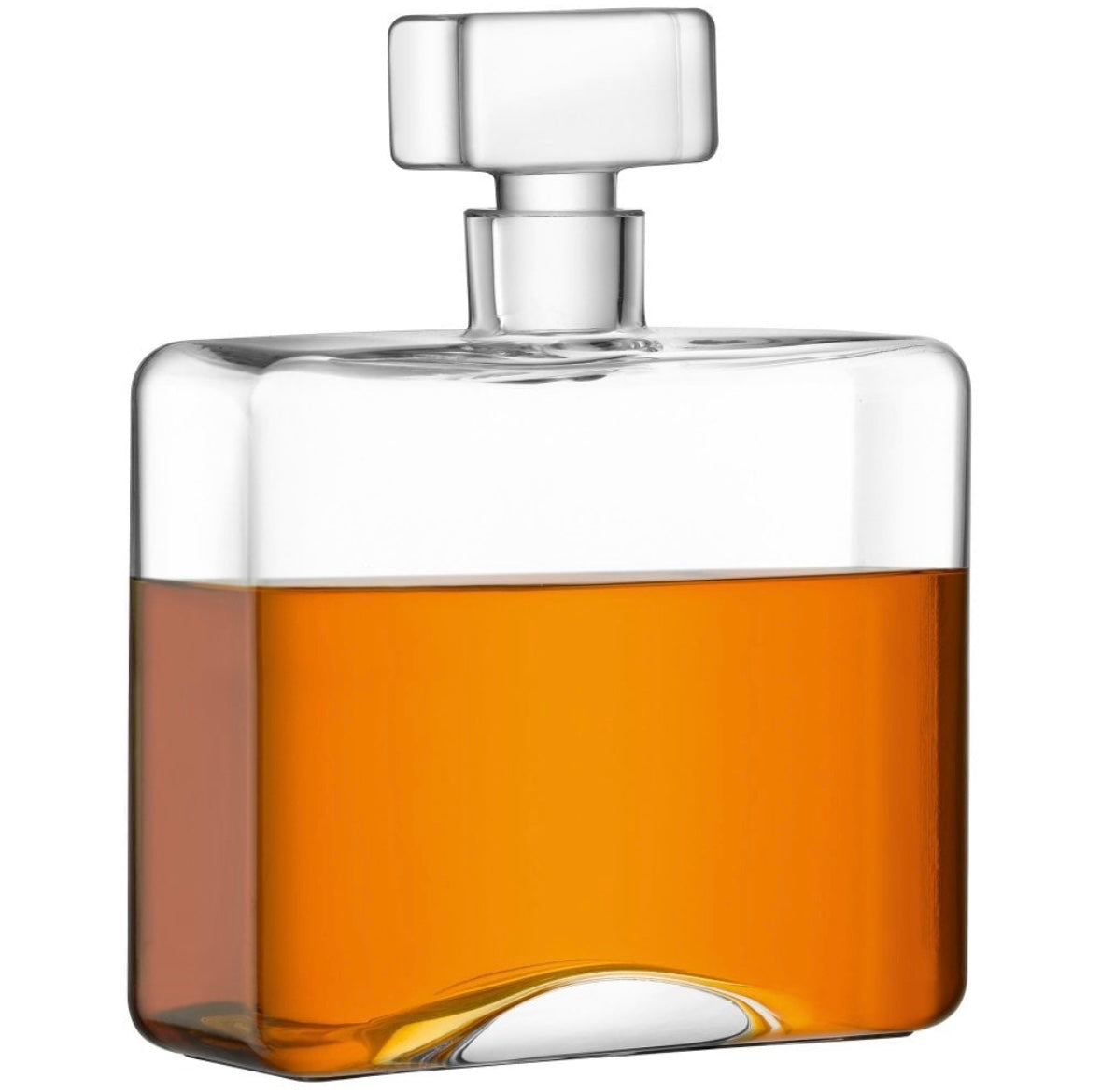 LSA Cask Whisky Rectangle Decanter 1L Clear