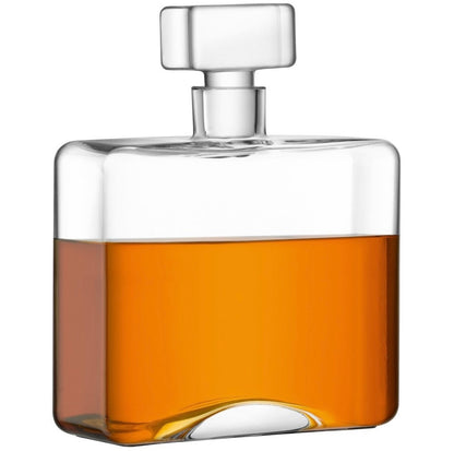LSA Cask Whisky Rectangle Decanter 1L Clear