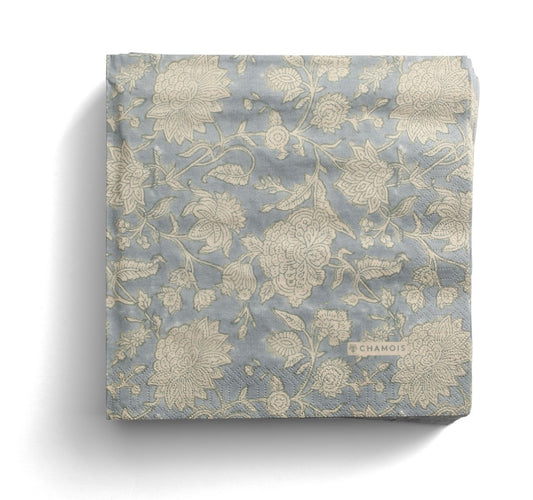 Paper Napkins - Indian Rose - Dusty Blue - 40x40cm
