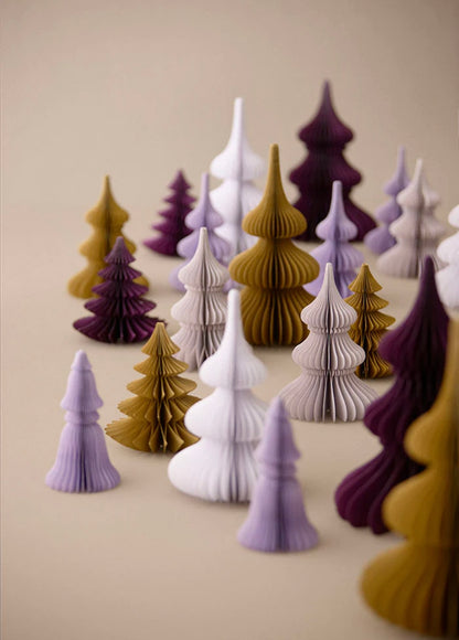 Honeycomb Tree Spruce H24cm Frost White