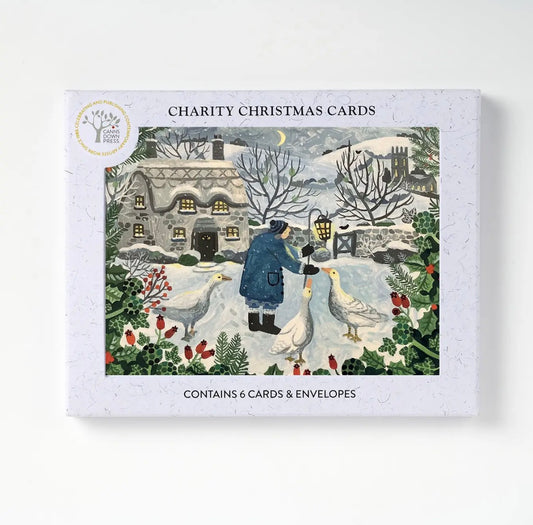 AGBI Christmas Card Pack - Geese By Moonlight