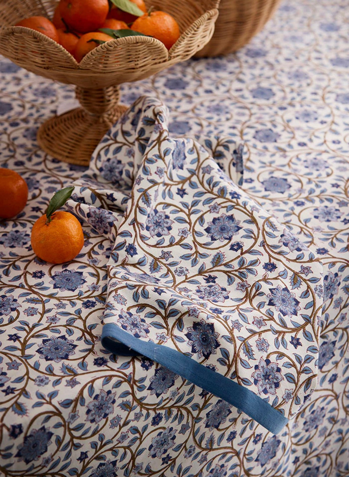 Hand Block Printed Napkins S/4 PCS Roja Atlantic