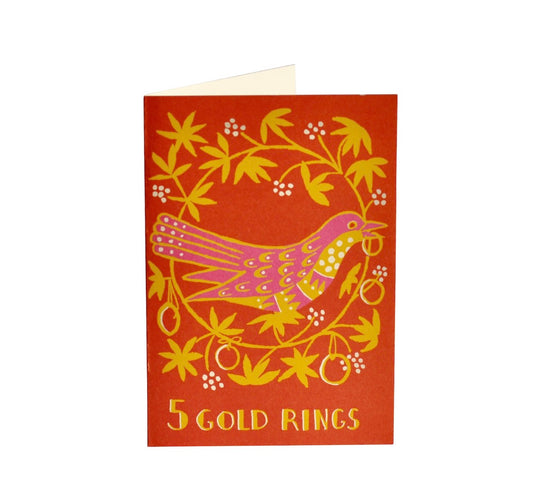 Cambridge Imprint Pack Of Ten Cards Five Gold Rings