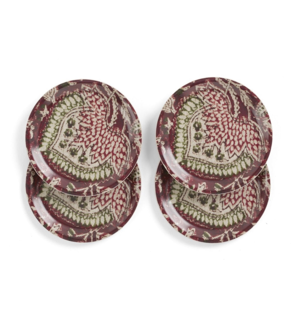 Coasters / Oriental /
Red / round 11 cm / set
of 4