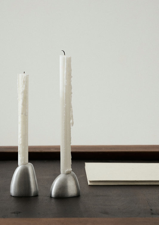 Serax Out of Lines Candle Holder Steel Grey H7.3