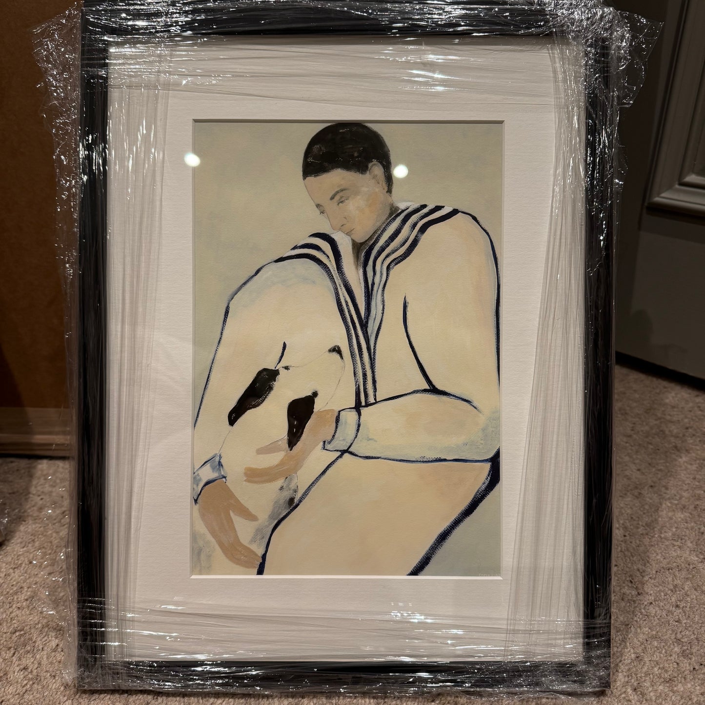 Black Frame Man and Dog - Sofia Lind