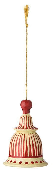 Papier Mâché Bells 8cm Gaya Ruby/Cream