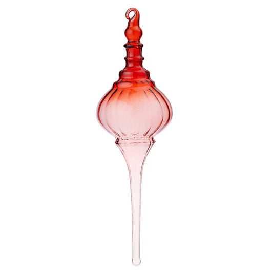 Glass Icicle Dome - Ruby