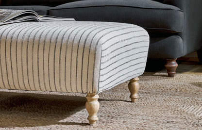 Sanja Stripe Upholstered Ottoman