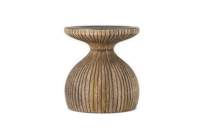 Omari Mango Wood Candlestick - Natural - Small