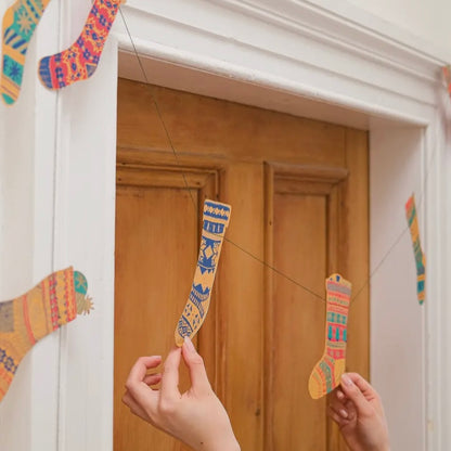 East End Press Garland - Festive Stockings