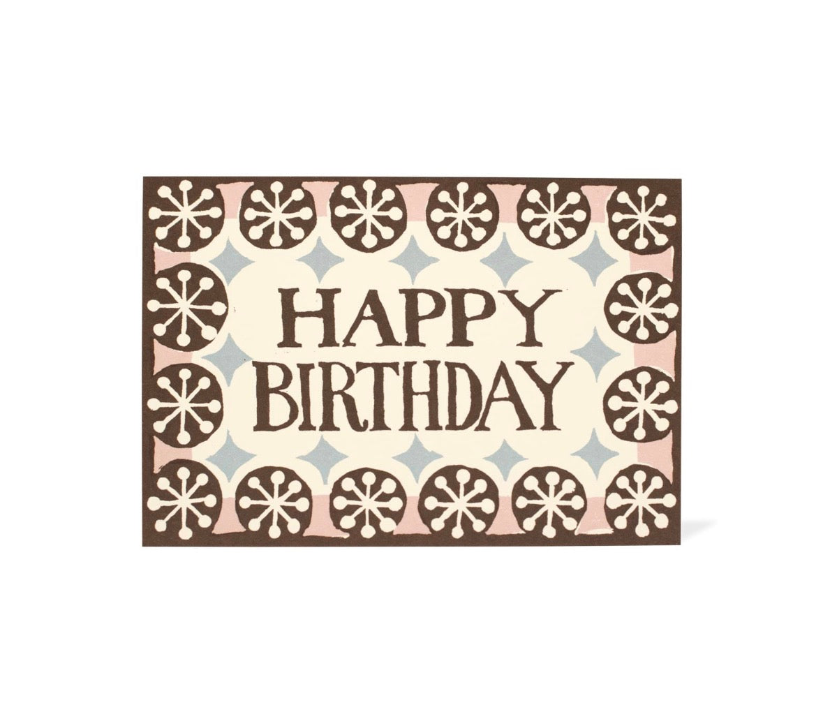 Cambridge Imprint Card Happy Birthday Coffee, Pink And Sky Blue