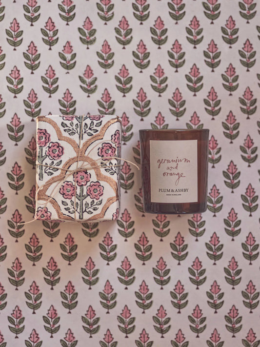 Plum + Ashby Geranium + Orange Votive Candle 75g