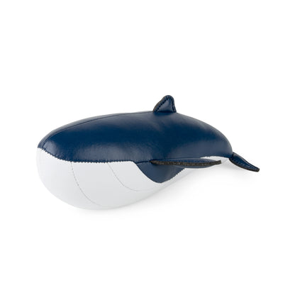 Whale Wave Paperweight - Midnight Blue + White